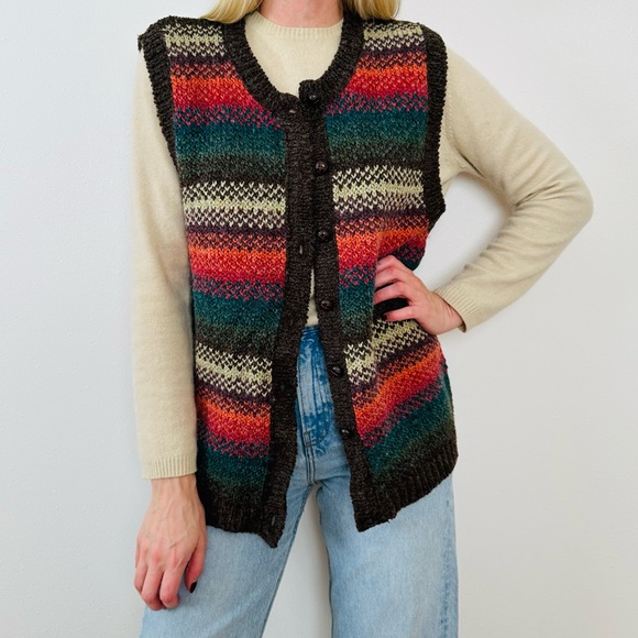 Vintage St John’s Bay vest chunky knit sweater - Picture 4 of 10